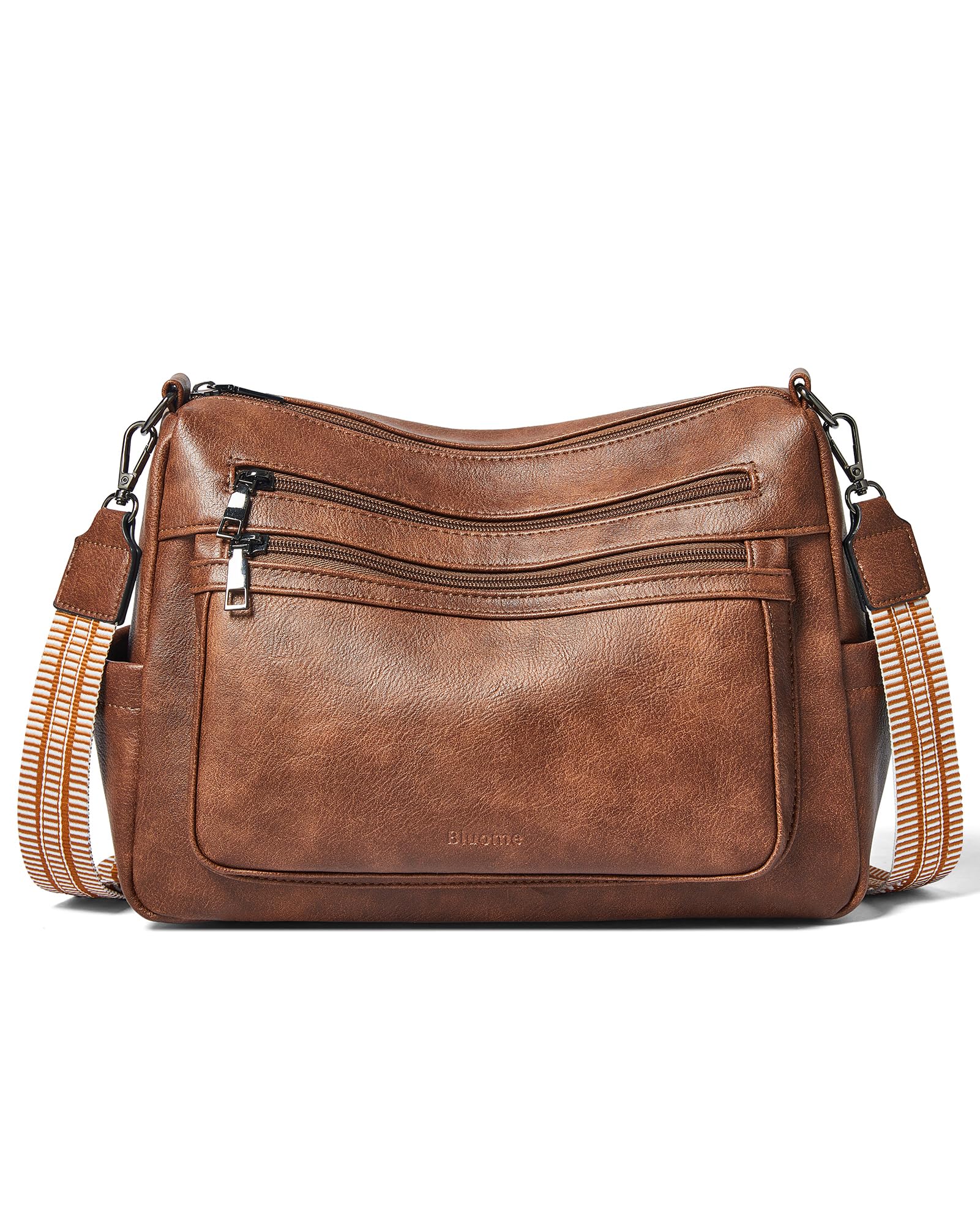 Bluome Women's Shoulder Bag, Synthetic Leather, Small Waterproof Chain Bag for P