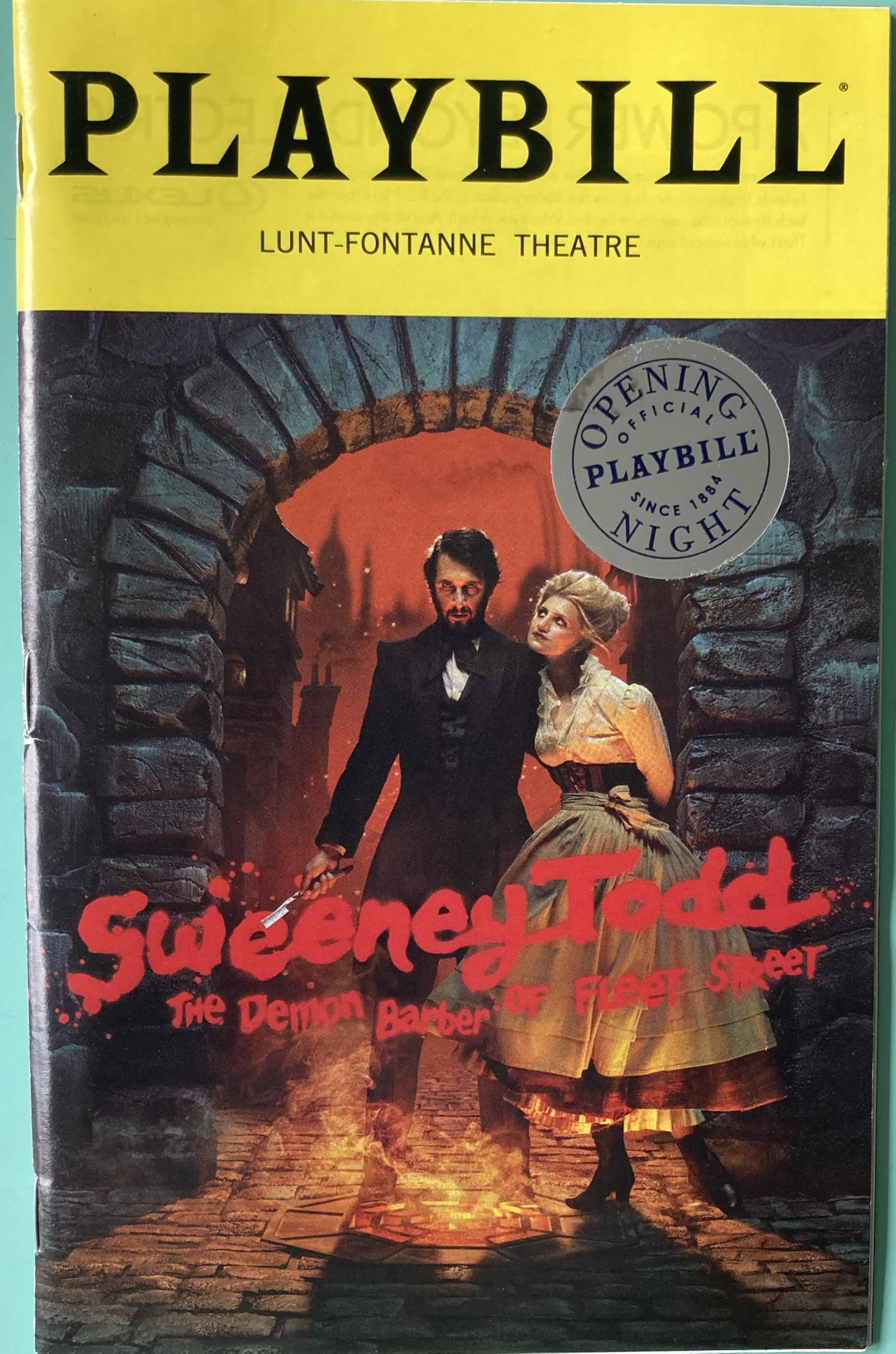 Silver Seal Open Night Playbill Sweeney Todd Annaleigh Ashford Jordan Fisher