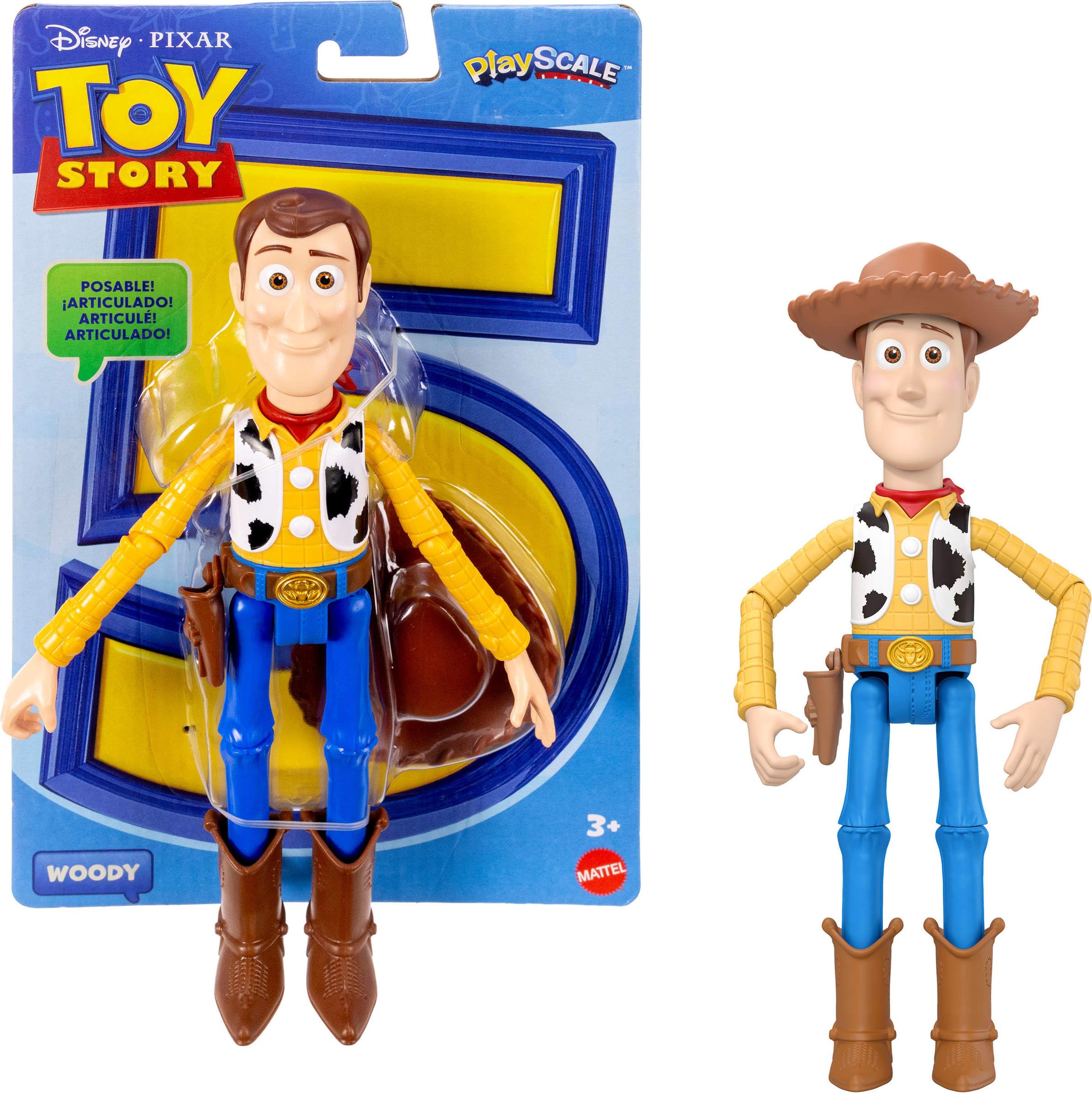 ​Mattel Disney and Pixar Toy Story 5 Woody Action Figure | 7-inch Playscale, 1 K