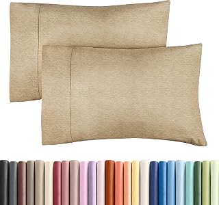 Set of 2 Queen Size Pillow Cases - Hotel Quality Ultra Soft Pillow Covers - Comfortable, Cozy & Wrinkle Resistant - Shrink and Fade Resistant - Washable Cushion Covers