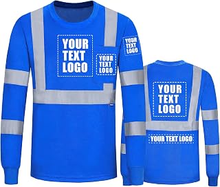A-SAFETY Safety Shirt,High Visibility Work T Shirt Long Short Sleeve Class 3 (XS-6XL)