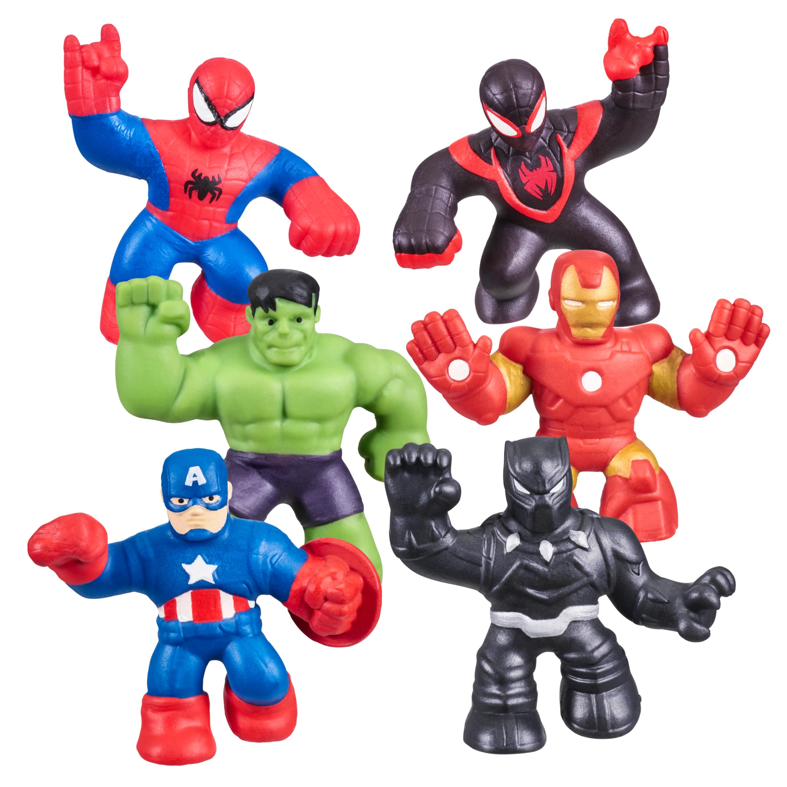 Heroes of Goo Jit Zu Marvel Mega Mini 6 Pack - Superhero Toys, Squishy, Stretchy