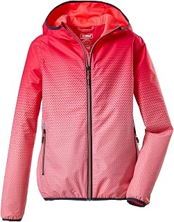 killtec Girls Functional Jacket Lyse GRLS Jckt A, Color:neon-Coral, Size:116