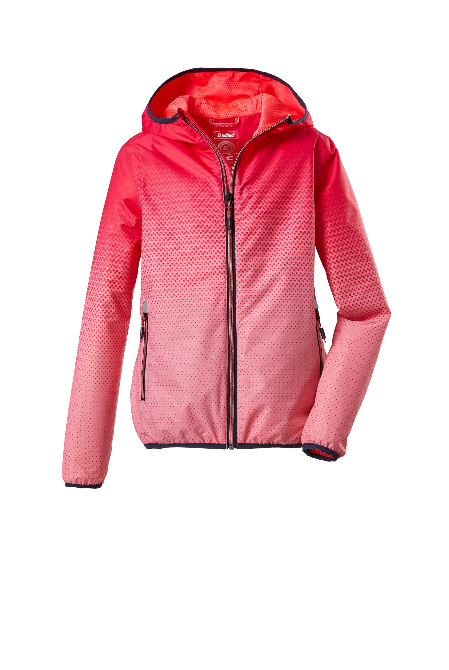 killtec Girls Functional Jacket Lyse GRLS Jckt A, Color:neon-Coral, Size:116