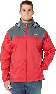 Columbia Men's Glennaker Lake Rain Jacket, Mountain Red, Graphite