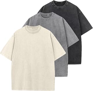 Men's Cotton T-Shirts, Plus Sizes, Unisex, Short Sleeve, Casual, Loose, Solid Color, Basic T-Shirt