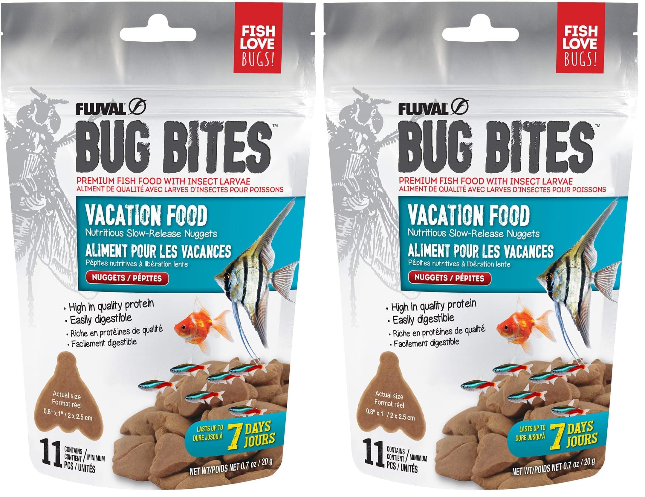 Fluval Bug Bites Vacation Food - 0.7 oz (20 g) (Pack of 2)