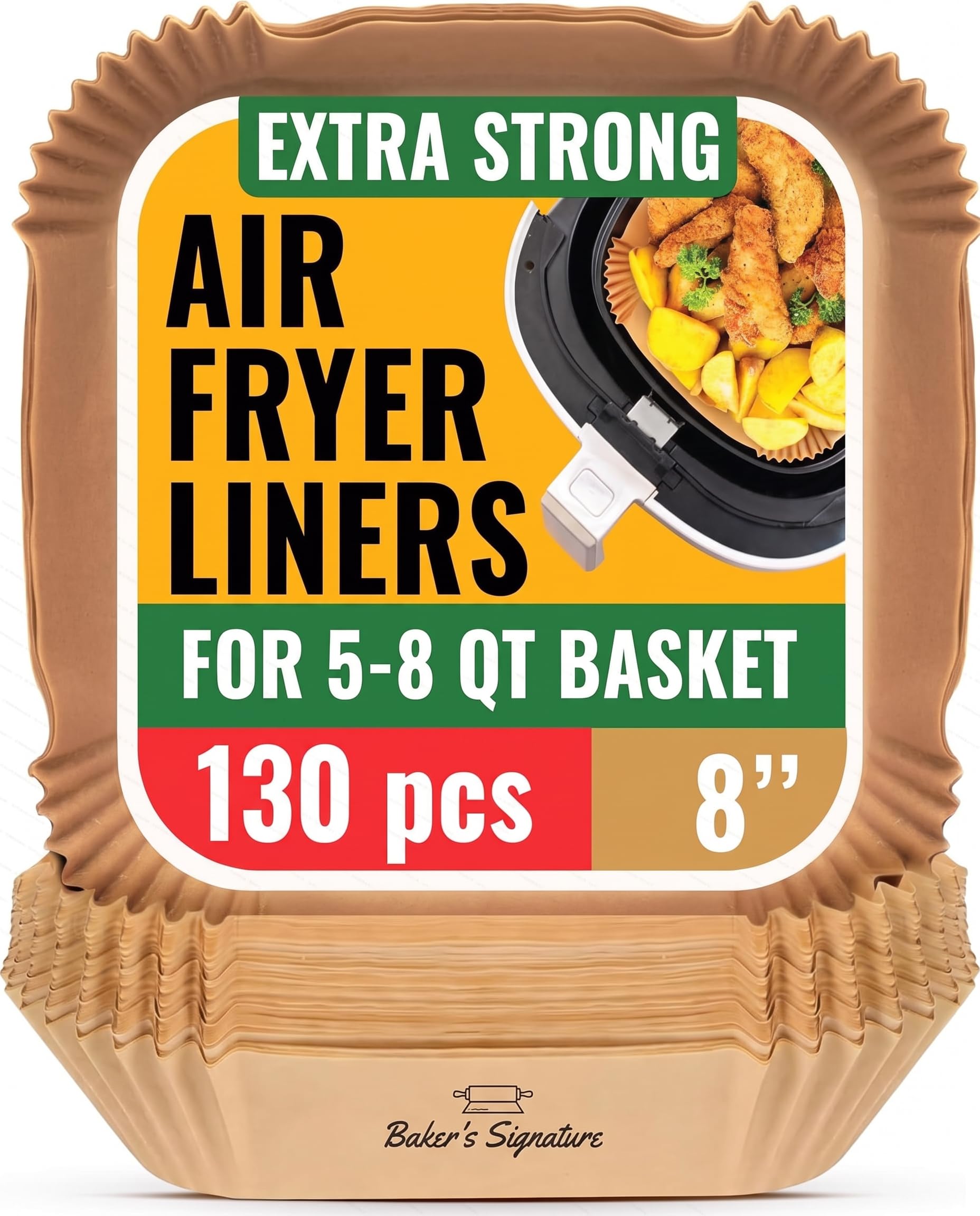 Air Fryer Liners Disposable, Unbleached Parchment Paper Baking Liners | Non-Stic