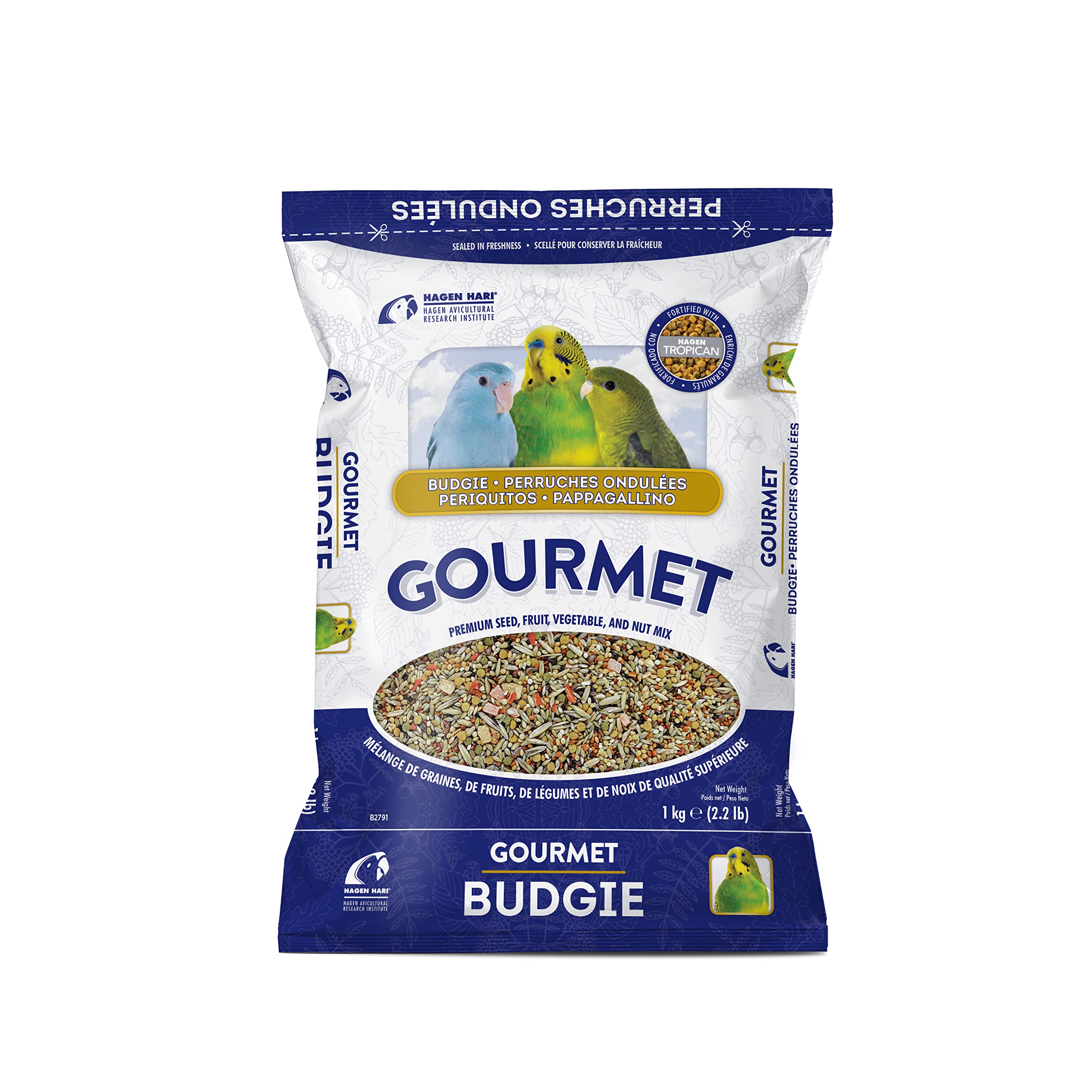 Hari Gourmet Bird Seed Mix Optimal Nutrition for Budgies, 1kg