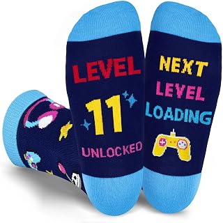 Birthday Gifts for Boys Age 10-13, Gamer Socks for 10 11 12 13 Year Old Boys, Tween Boy Birthday Gift Ideas Party Decorations