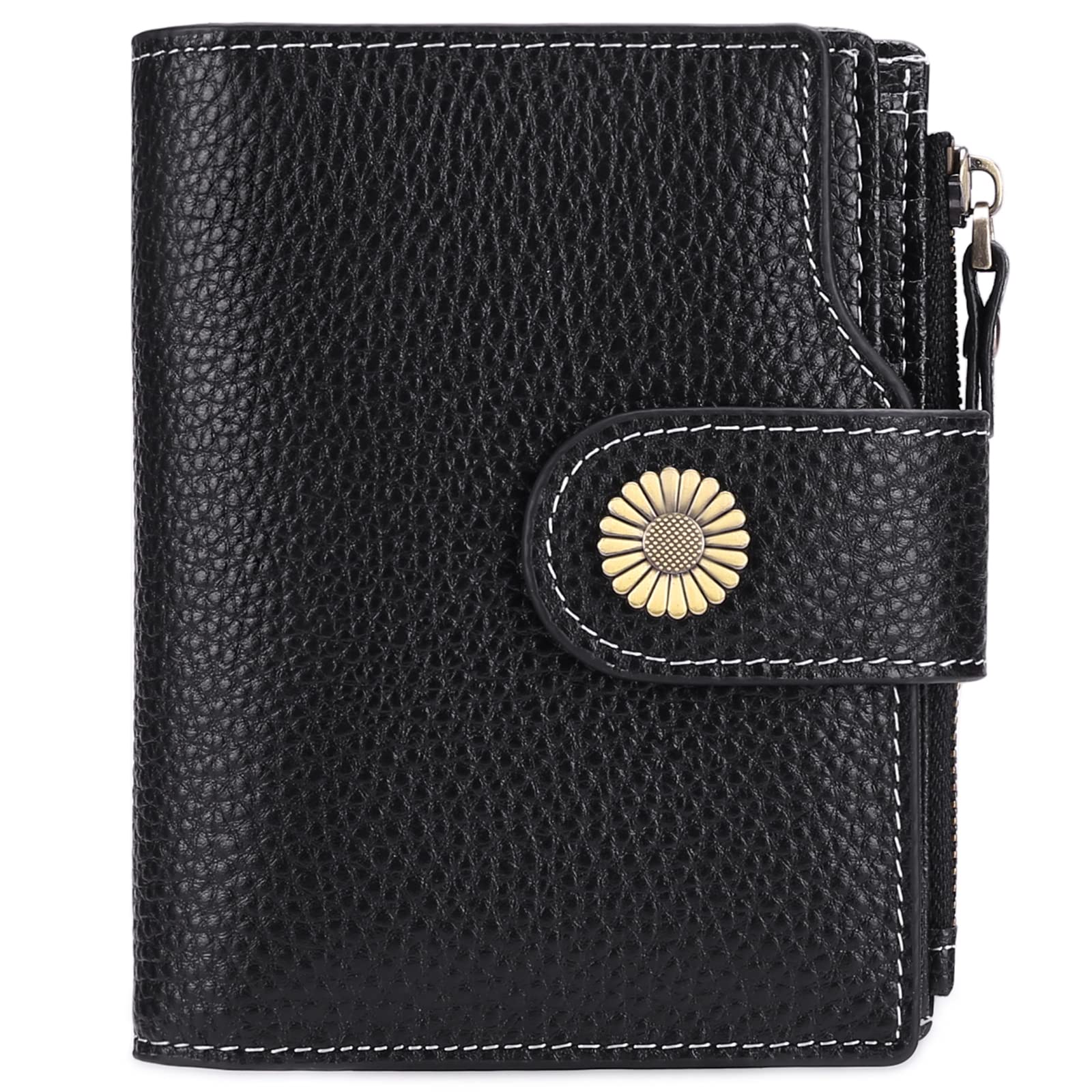 FALAN MULE Small Wallets for Women Leather Womens Wallet RFID Blocking Compact B