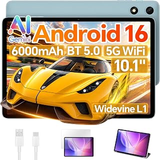 TECLAST P35 Tablet 10.1 Inch Android 16, 32GB+Support 2TB TF with Case | T7200 Octa-Core, 6000mAh Battery, Dual-Band WiFi, 1280x800 IPS, Dual Speakers, Type-C, BT5.0, 3.5mm Jack