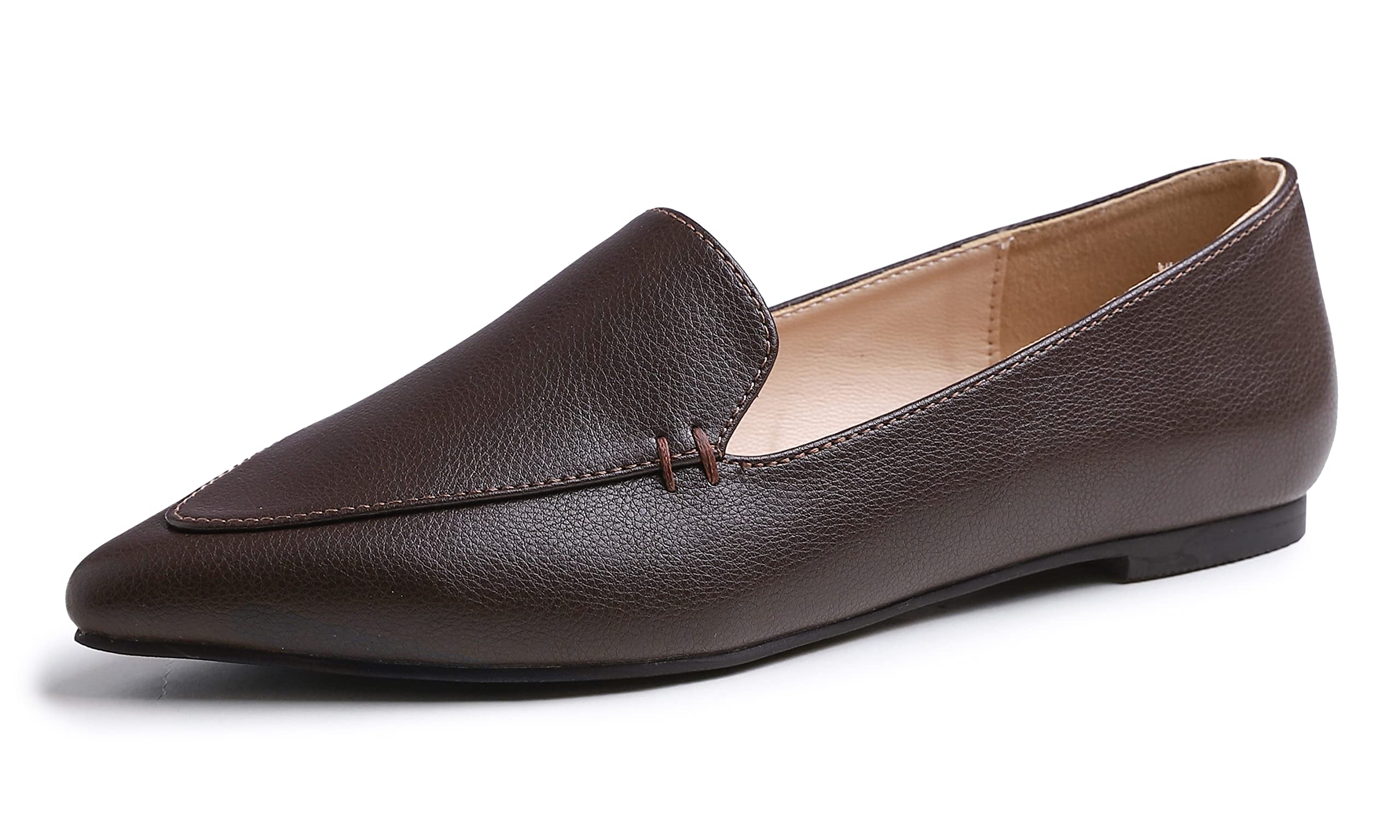 Feversole Women's Loafer Flat Pointed Loafers Fashion Flat Toe Comfortable Drivi