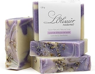 4 Pack Lavender Soap bar withShea Butter All Natural Bar Soap - Handmade Soap - Made in Canada - L'OLIVIER NATURALS