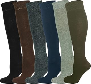 Mysocks Unisex Knee Socks Solid Colour Extra Fine Combed Cotton | Seamless Toe