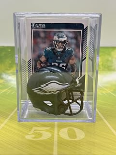 Philadelphia Eagles NFL Helmet Shadowbox w/Saquon Barkley card