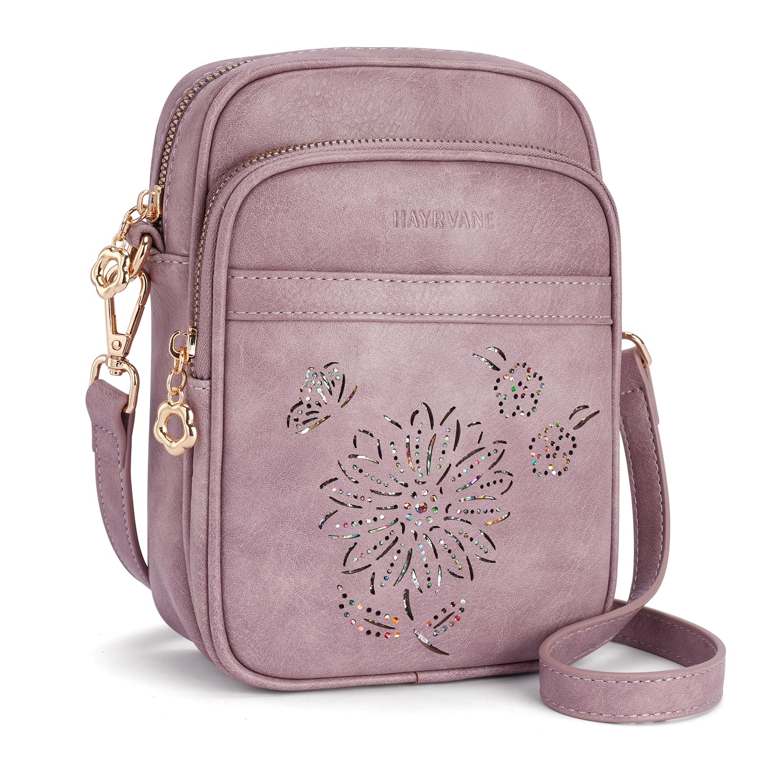 Small Crossbody Bags for Women, RFID Phone Purse with Card Slots, Triple Compart