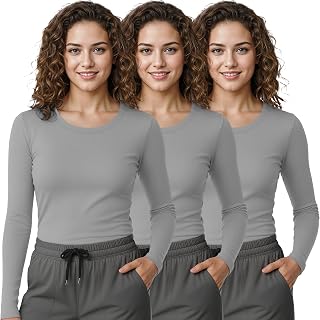 NY Threads Womens Slim Fit Long Sleeve Vest Vest Comfort Shirt