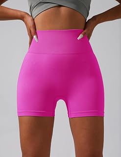 Pantaloncini da allenamento a compressione senza cuciture a vita alta per yoga