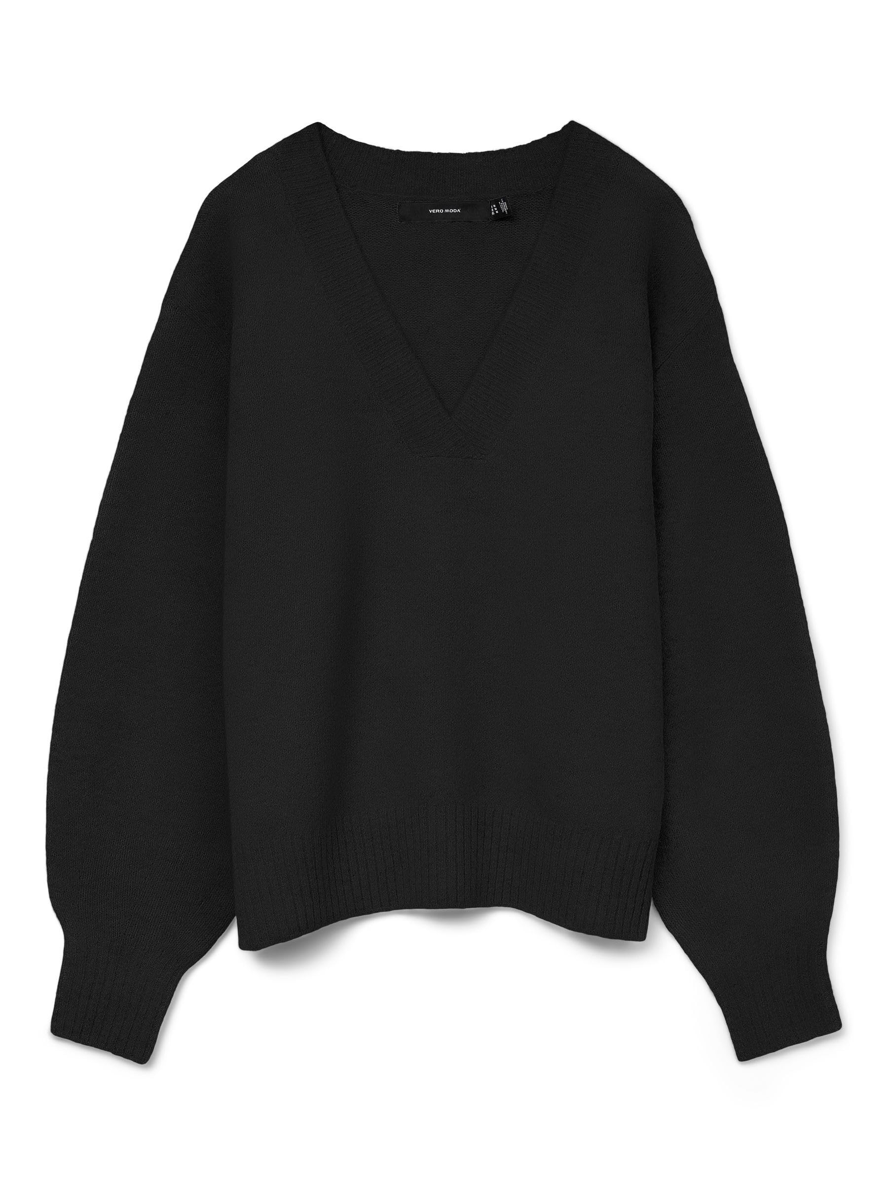 VERO MODA LS V-Neck Vmboom Noos Women's V-Neck Pullover