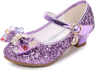 Cadidi Dinos Girls Dress Shoes Wedding Party Heel Mary Jane Princess Flower Shoes (Toddler/Little Kid/Big Kid)