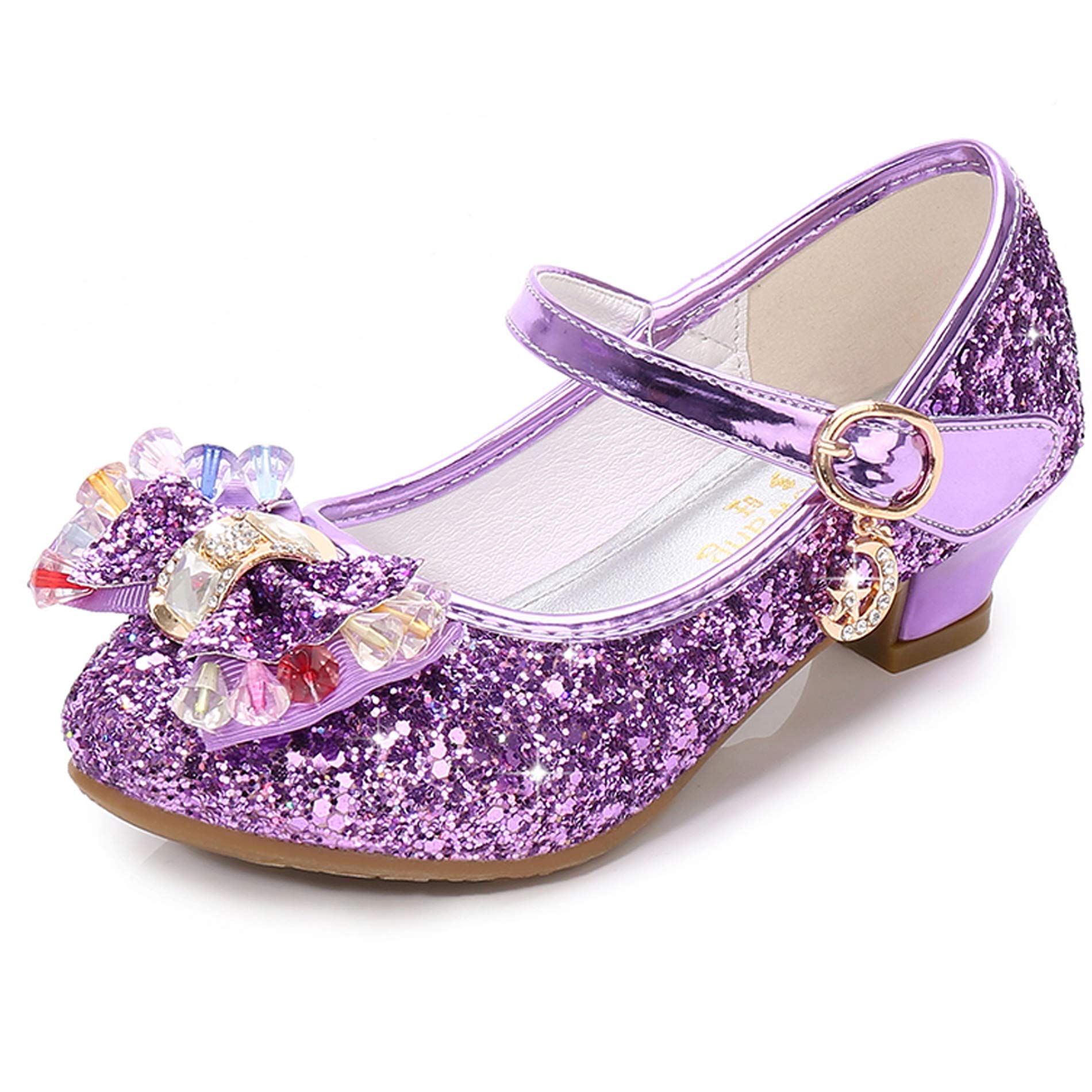 Cadidi Dinos Girls Dress Shoes Wedding Party Heel Mary Jane Princess Flower Shoe