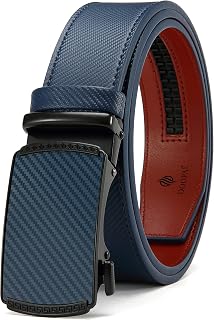 DOOPAI Leather Ratchet Belt for Men, Adjustable Belt with Metal Buckle for