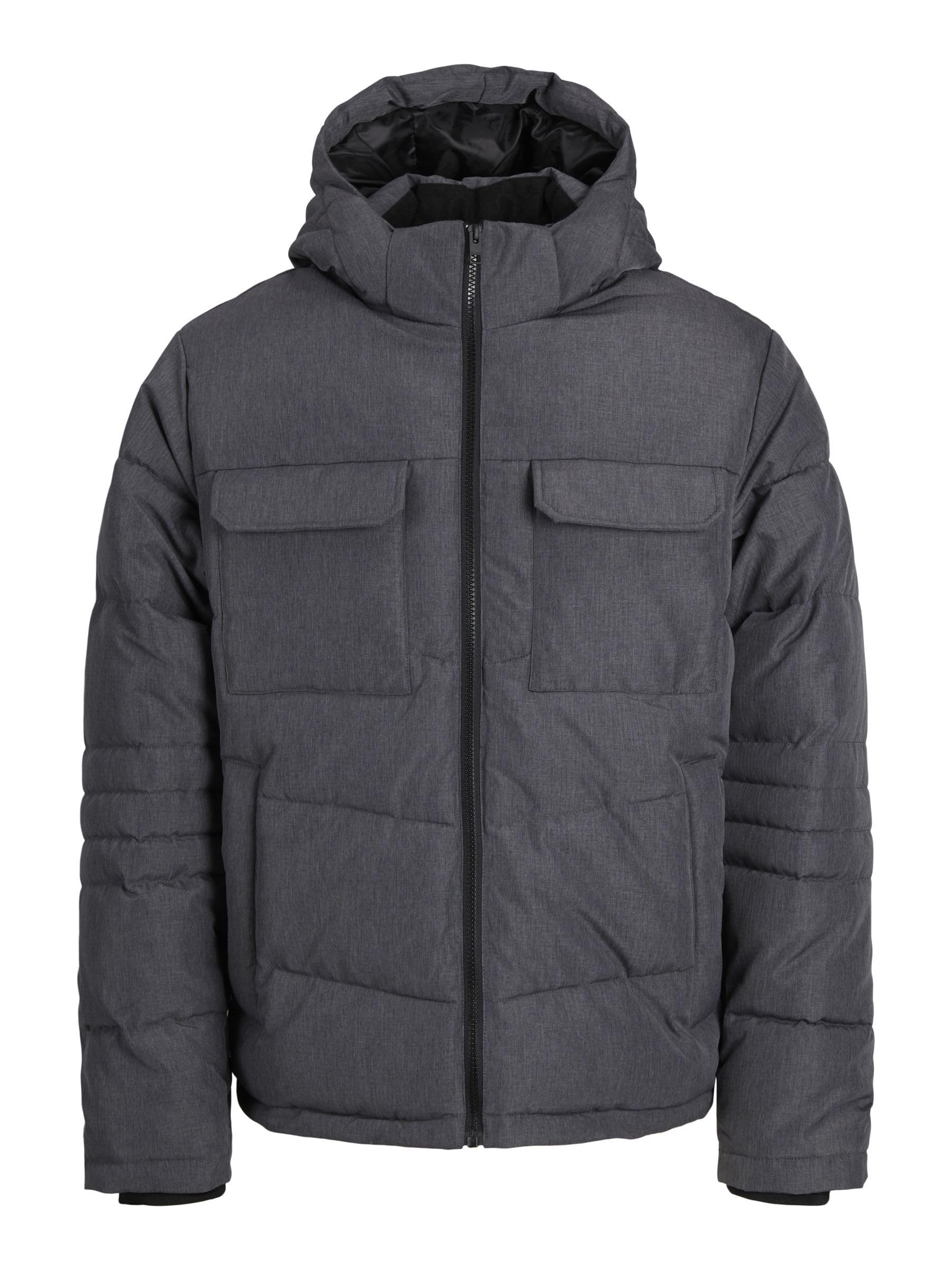 JACK & JONES Male Quilted Jacket, Dark grey blend, XXL