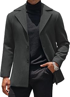 COOFANDY Men's Coat Elegant Winter Soft Classic