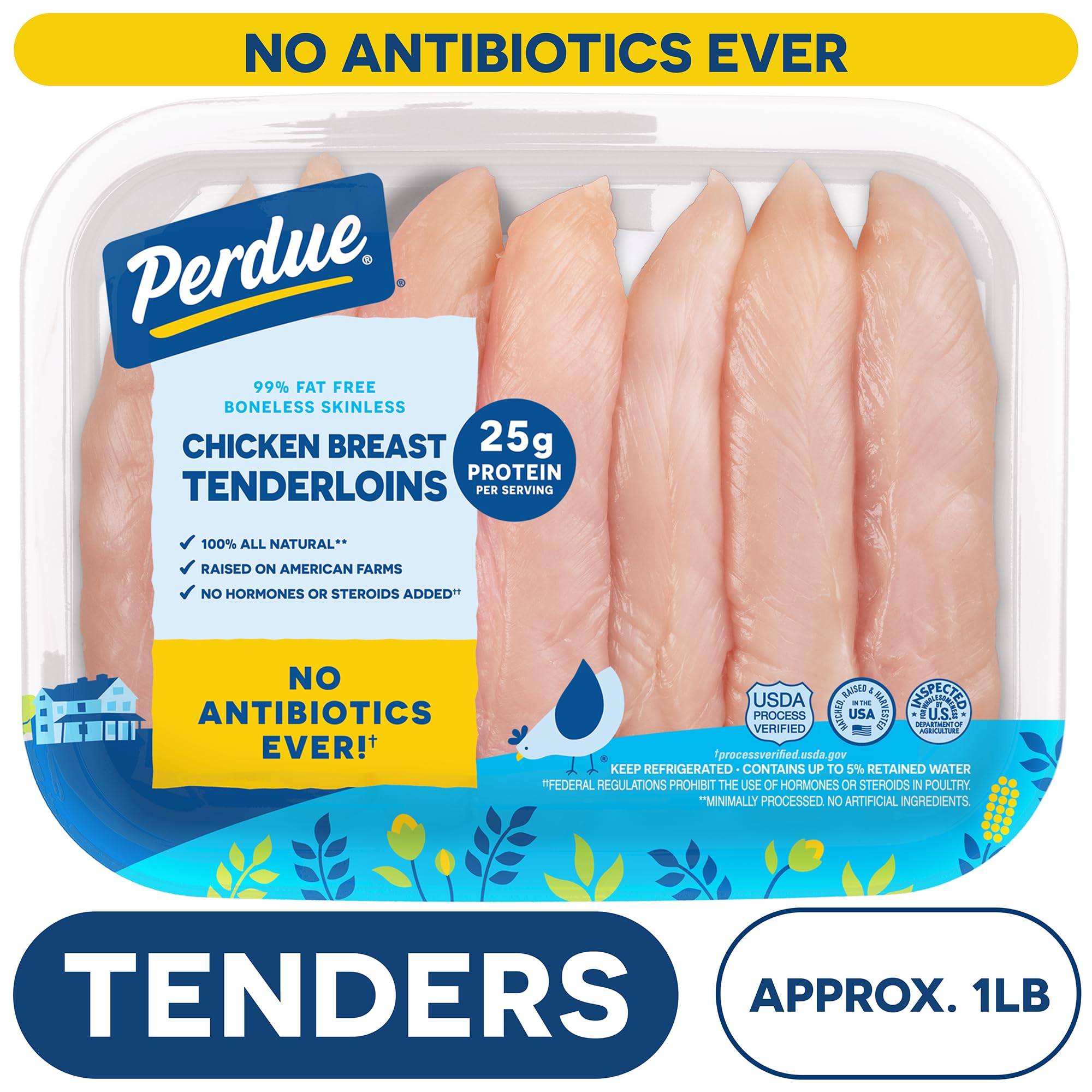 PERDUE Fresh Boneless Skinless Chicken Breast Tenderloins, Weight Varies