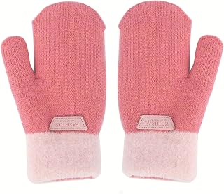 Mealah Kids Winter Mittens Warm Knit Gloves for Boys Girls Cold Weather