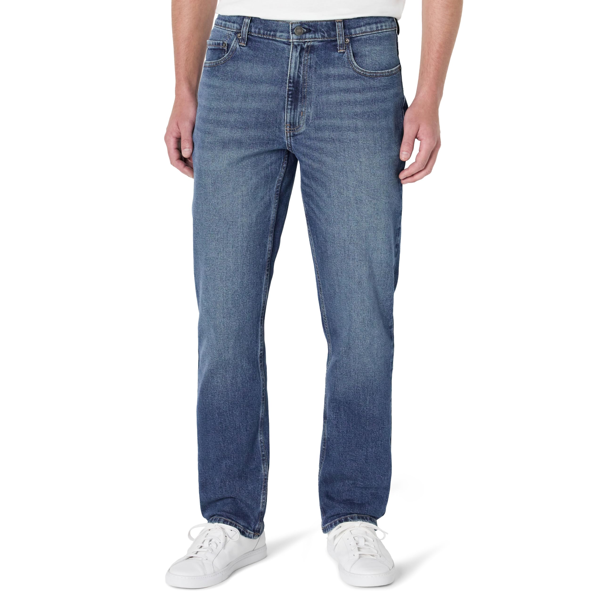 Amazon Essentials Men's Athletic Fit Jeans with Extra Room in Hip and Thigh, Low