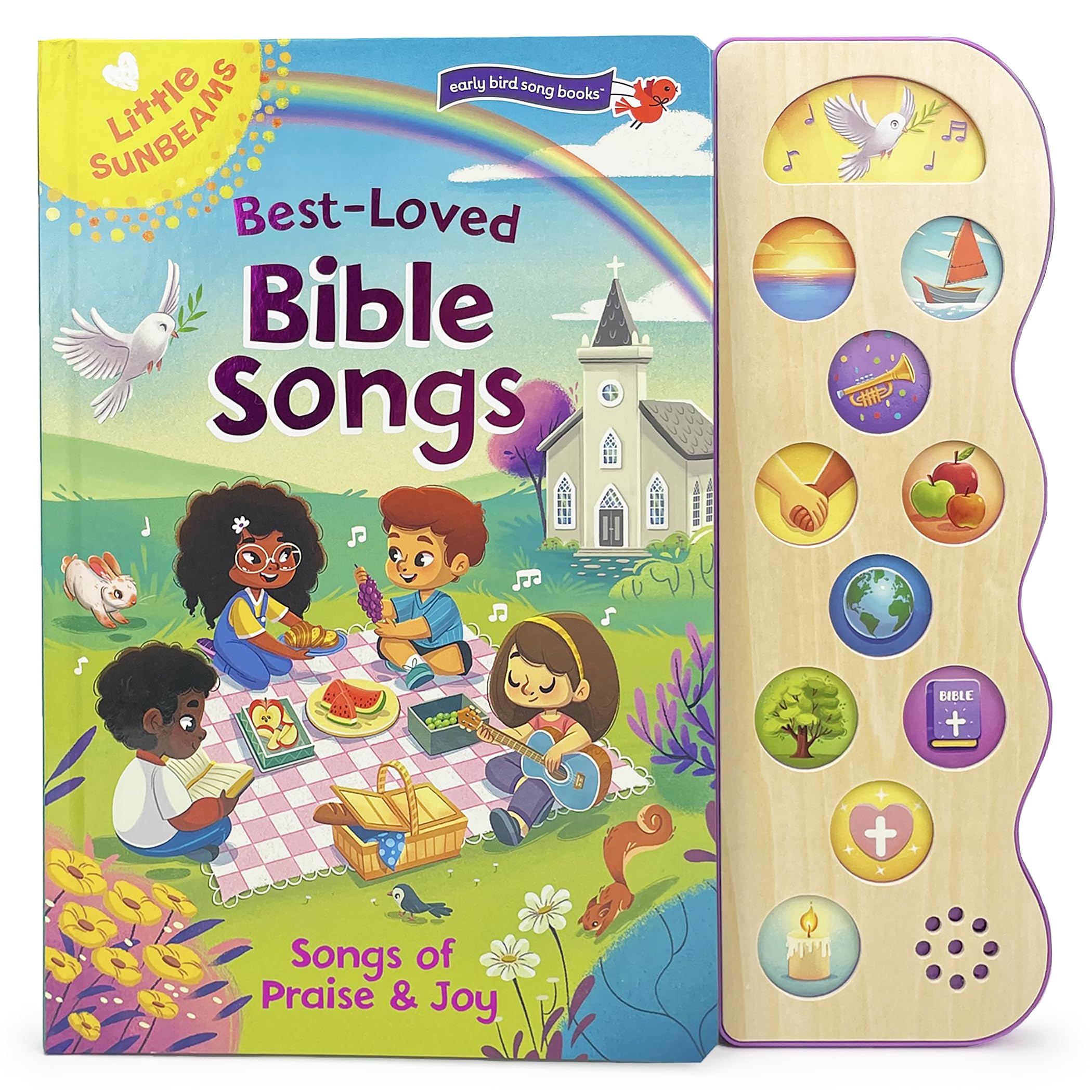 Best Loved Bible Songs - Childrens Board Book with Sing-Along Tunes to Favorite 