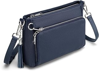 befen Genuine Leather Bag Anti-theft Medium Shoulder Bag for Women with Integrated RFID Closure Wallet Crossbody Bag with Adjustable and Removable Shoulder Strap