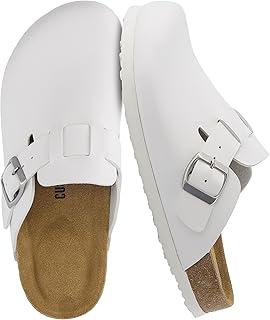 CUSHIONAIRE レディース ハナコルクフットベッドクロッグ 快適性, ホワイト, 11