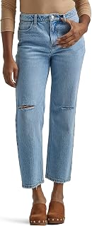Wrangler Womens High-Rise Rodeo Straight Leg Crop Jean