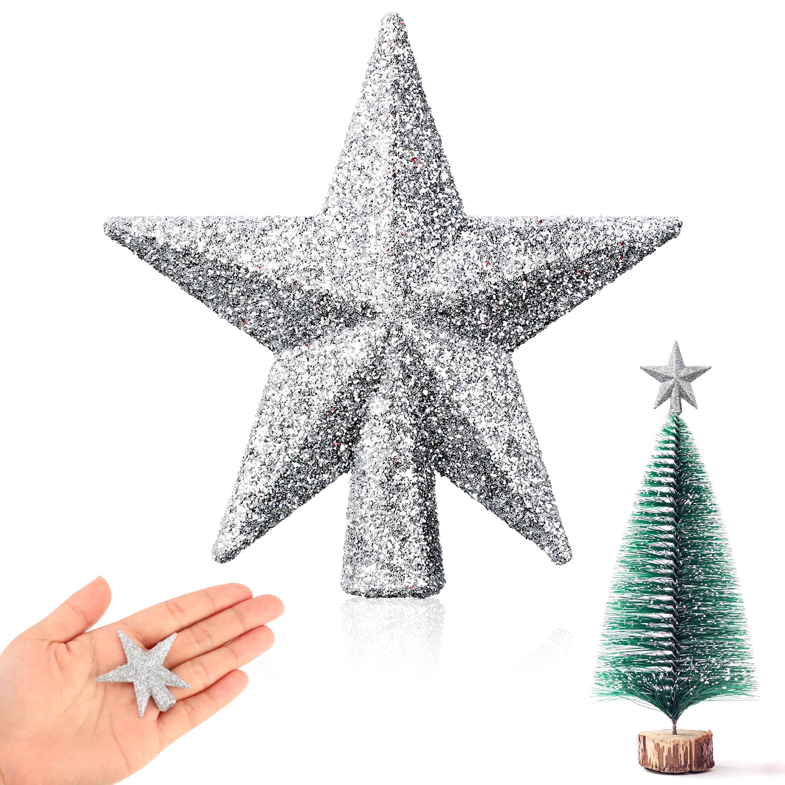 Hanaive Christmas Tree Topper Mini Star Small Treetop for Christmas Tree Star Or