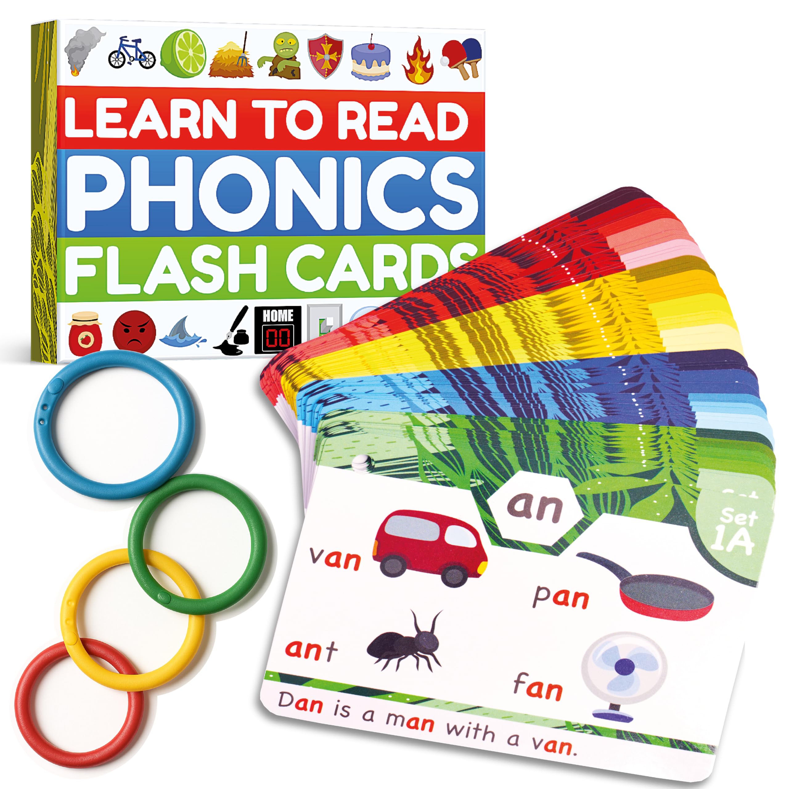 THE BAMBINO TREE Phonics Flash Cards | Learn to Read in 20 Phonic Stages - Educa