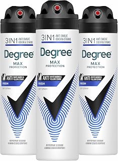 Degree Men Antiperspirant Spray Black + White 3 Count Protects from Deodorant Stains Instantly Dry Spray Deodorant 3.8 oz