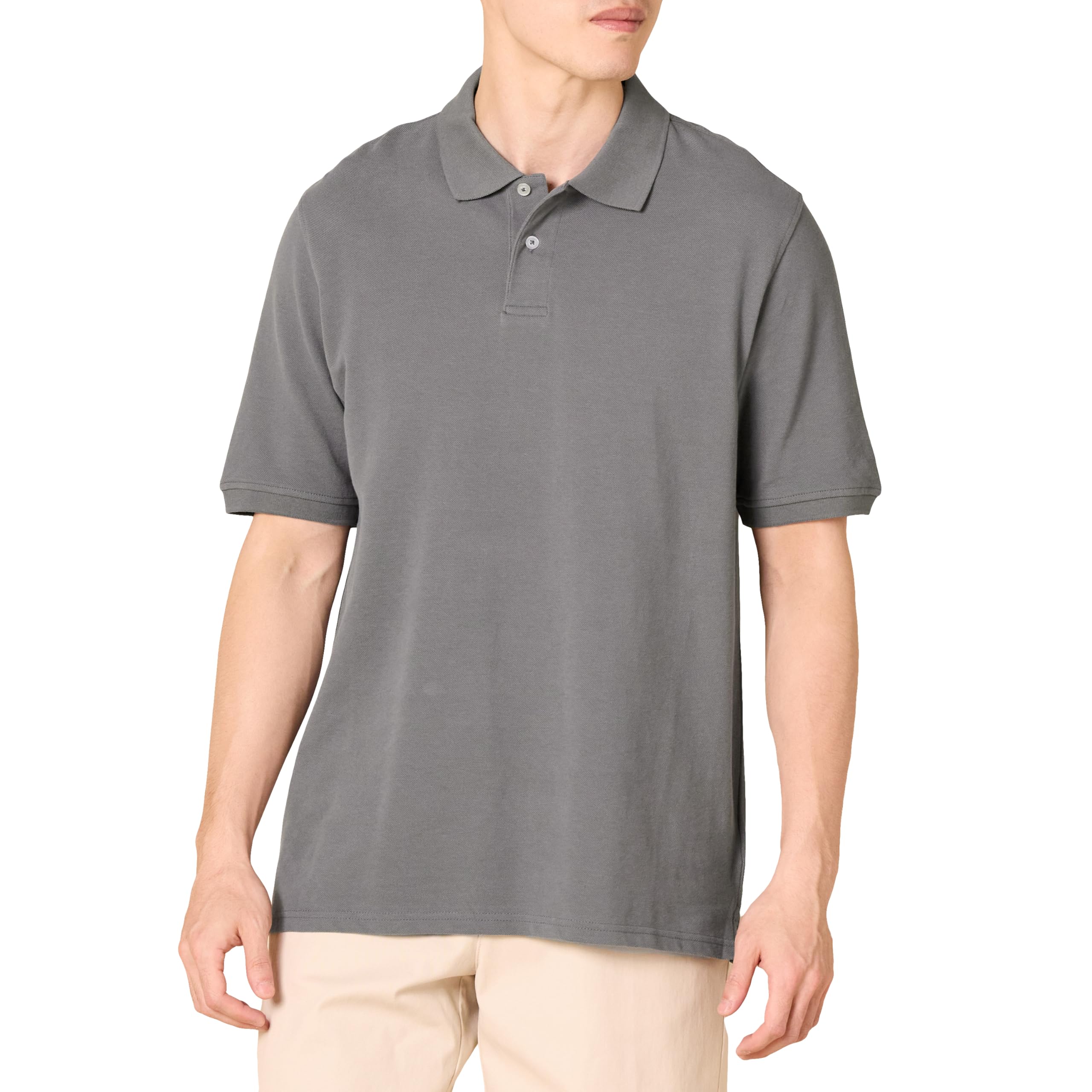 Amazon Essentials Men's Standard Fit Short Sleeve Pique Cotton Polo Shirt (Avail
