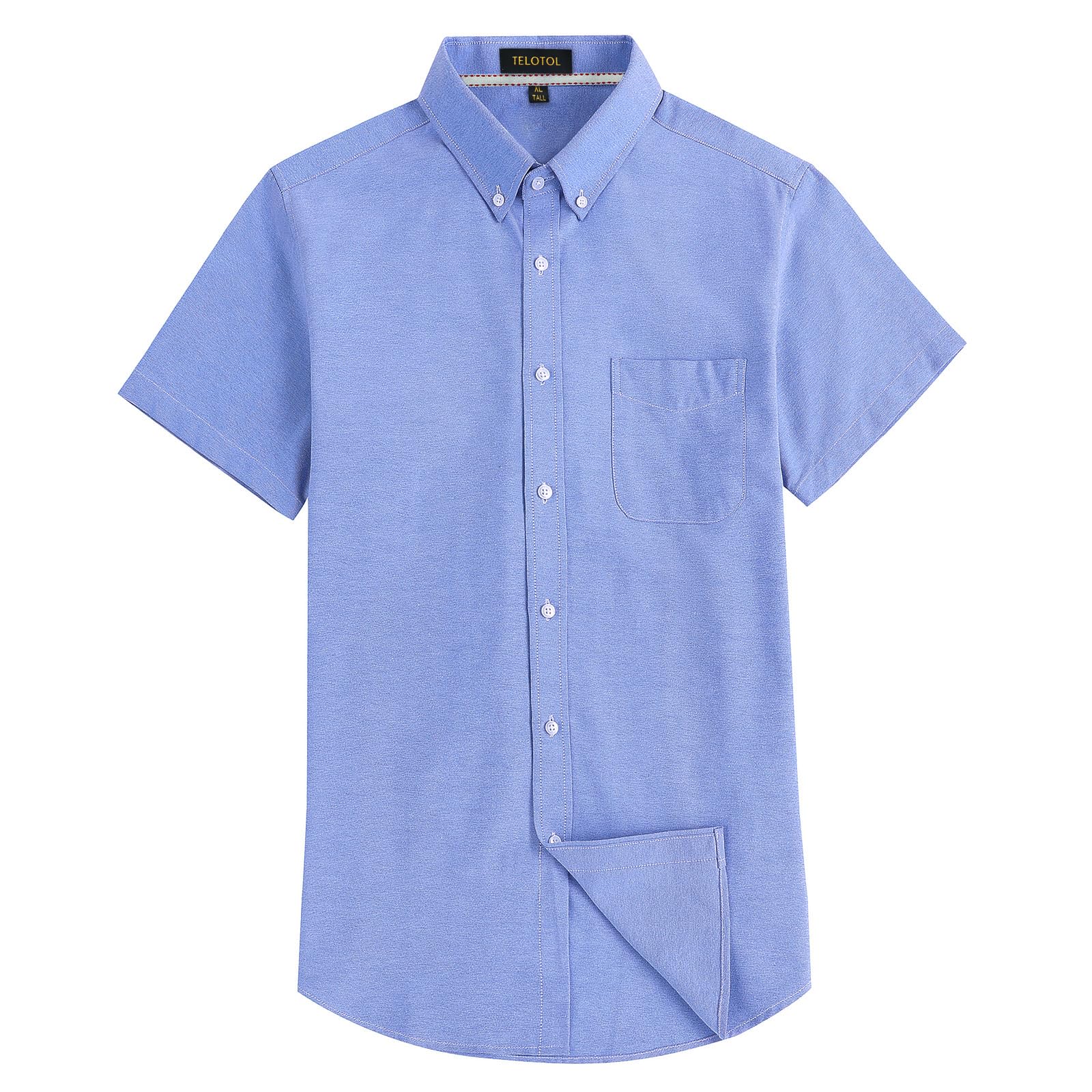 Men's Oxford Dress Shirt Short Sleeve Button Down Shirts Business Casual