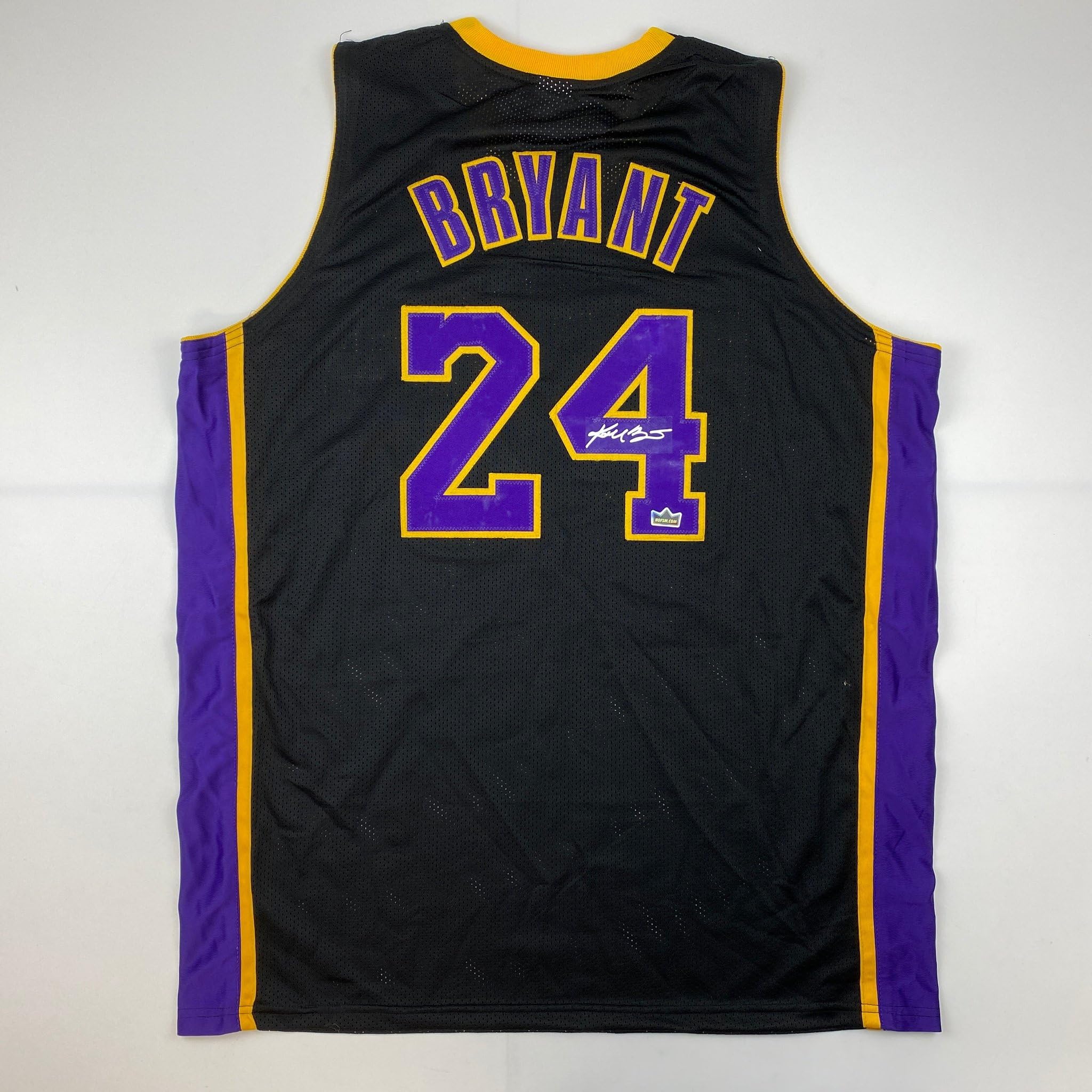 Facsimile Autographed Kobe Bryant #24 Los Angeles LA Black Reprint Laser Auto Ba