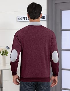 Aulemen Men's Hooded Sweatshirt with Stand Collar Half Zip Two-Tone Design Breathable Autumn Winter Basic M-3XL