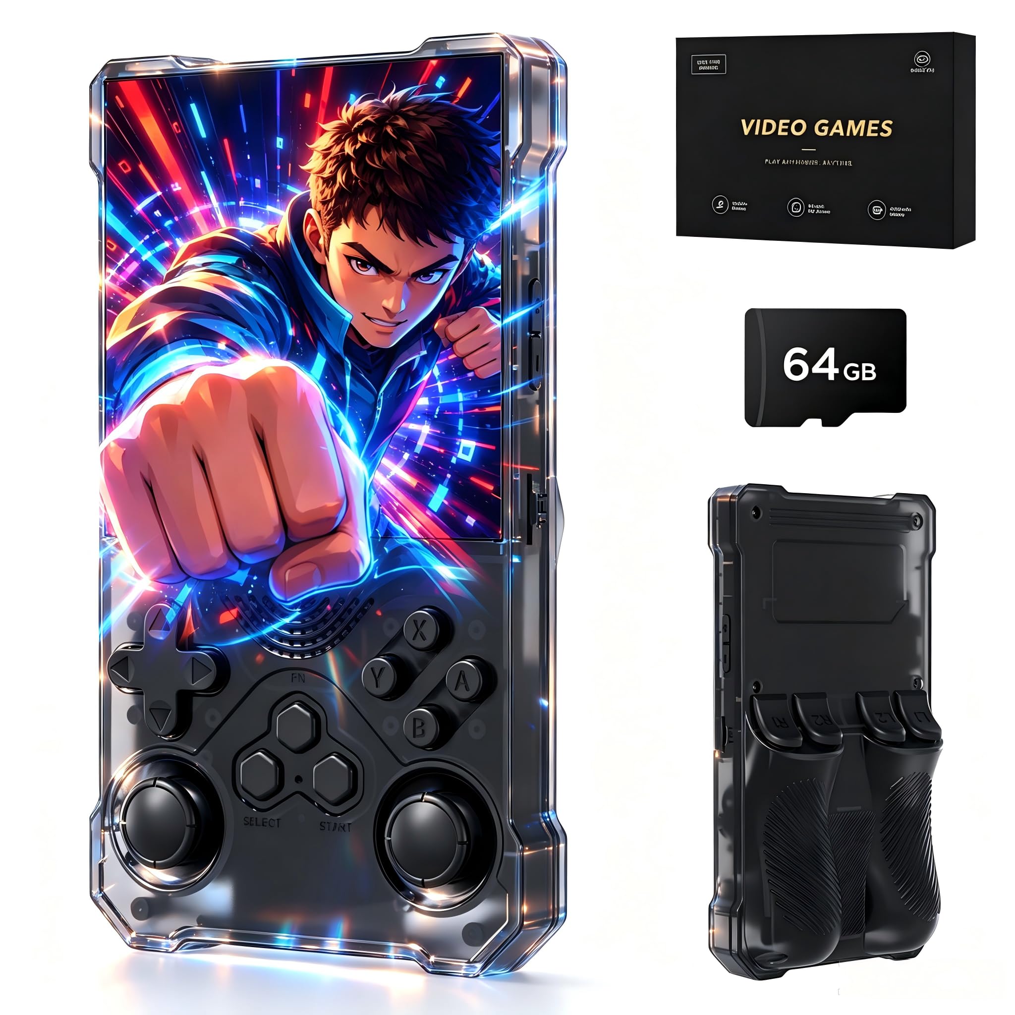 KOSWO RS36 Retro Handheld Game Console,20,000+ Classic Games,4.0“IPS, 64GB | 12 