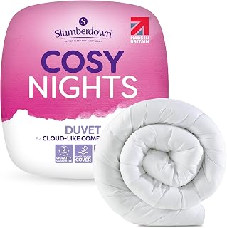 Slumberdown Cosy Nights Double Duvet 10.5 Tog - Breathable & Soft All Year-Round Double Quilt for Summer, Autumn & Winter | UK-Made, Non-Allergenic & Washable (200 x 200cm)