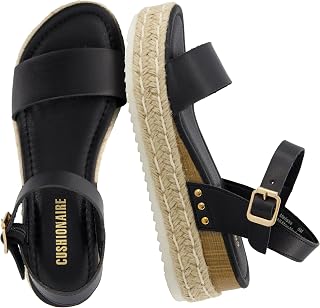 CUSHIONAIRE Melissa Espadrille Platform Wedge Sandal for Women