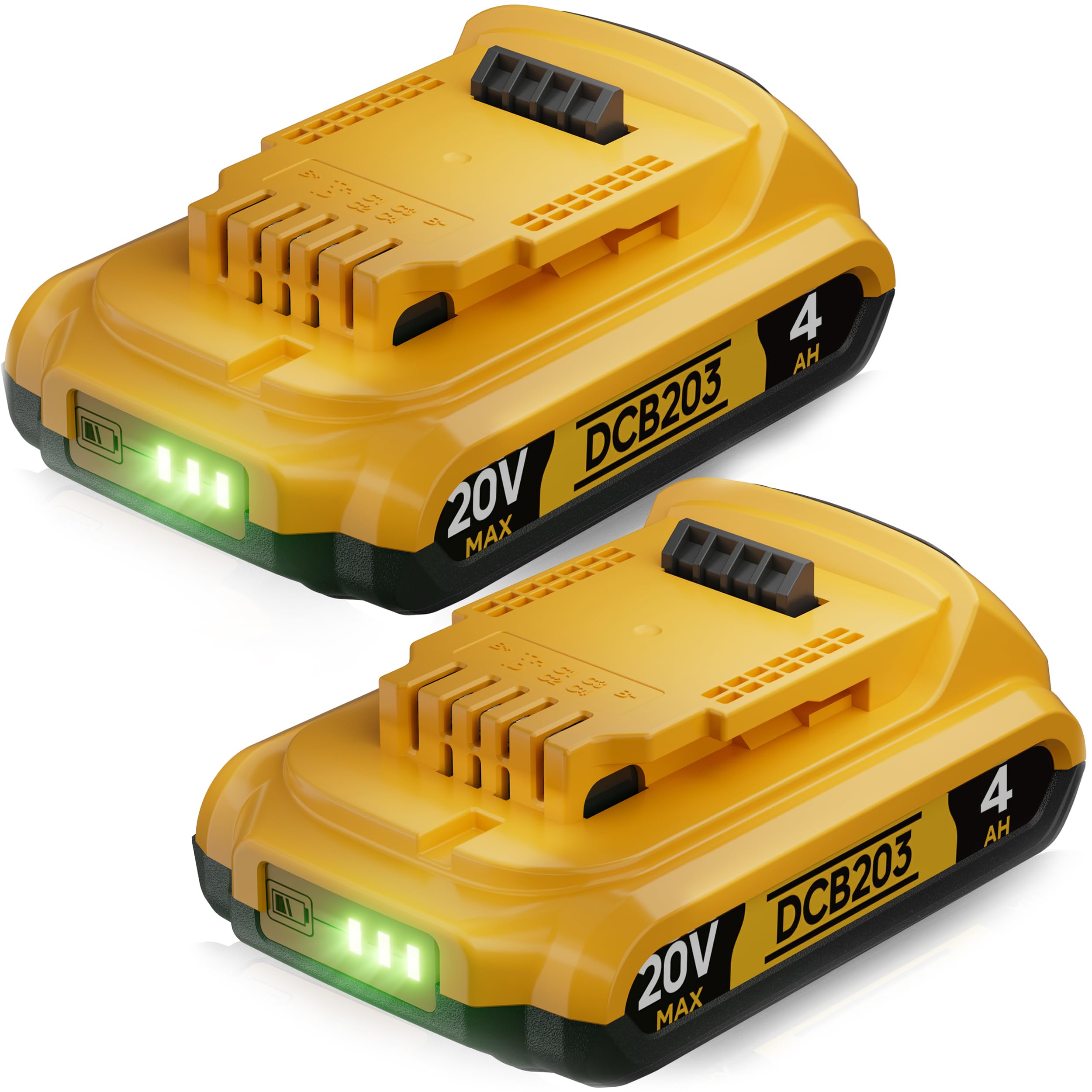 4Ah Replacement Compatible for Dewalt 20V MAX Battery with High Capacity | for 2