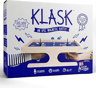 KLASK Magnetic Tabletop Game- Half Air Hockey, Half Foosball, Ages 8+