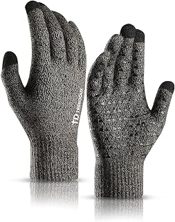 TRENDOUX Winter Gloves for Men and Women – Touch Screen Gloves – Computer Smartphone Table Work Winter Flexible Thermal – Warm Soft Sports Bike Running Non-Slip Cycling