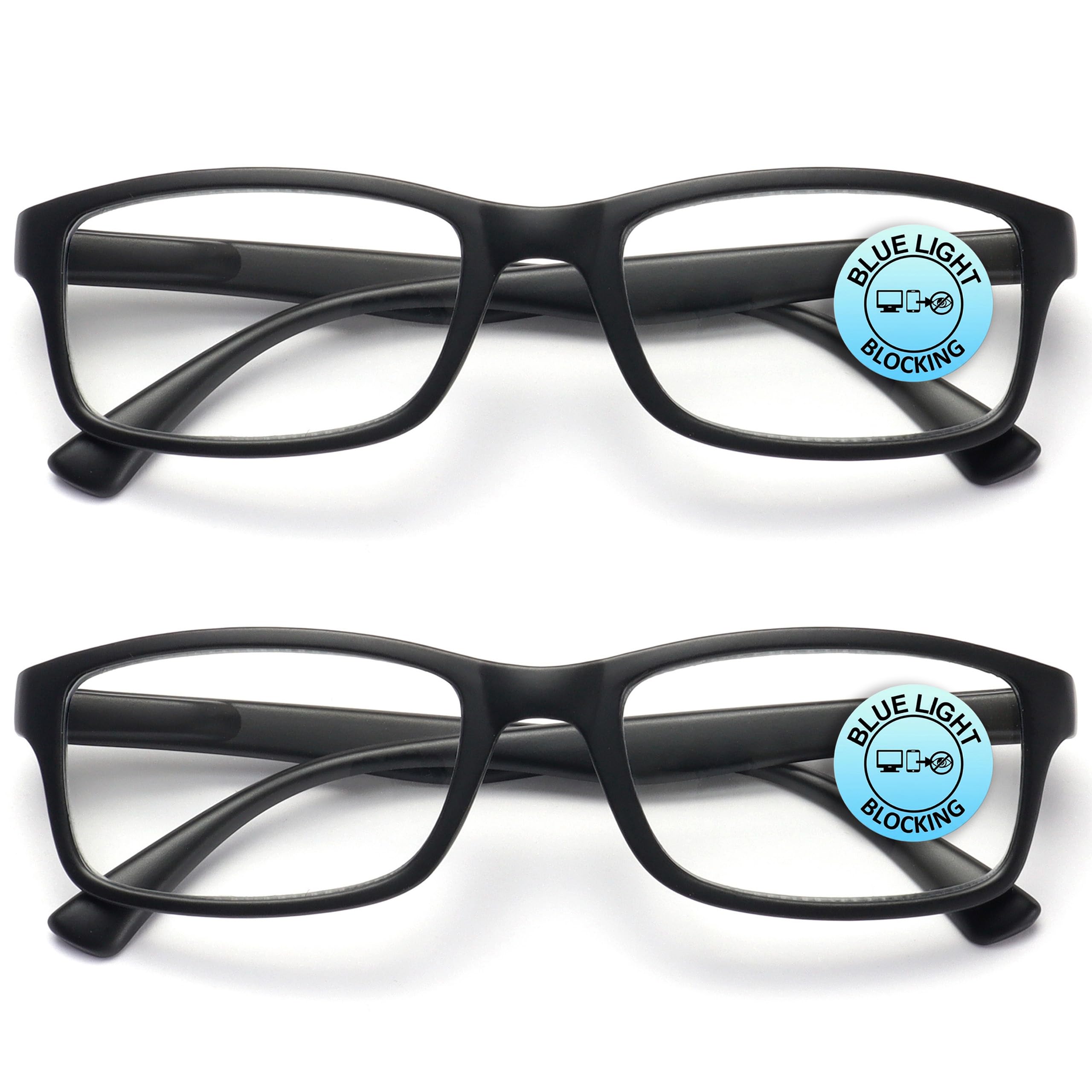 OPULIZE PEP Reading Blue Light Blocking Glasses for Women Men, Rectangular Frame
